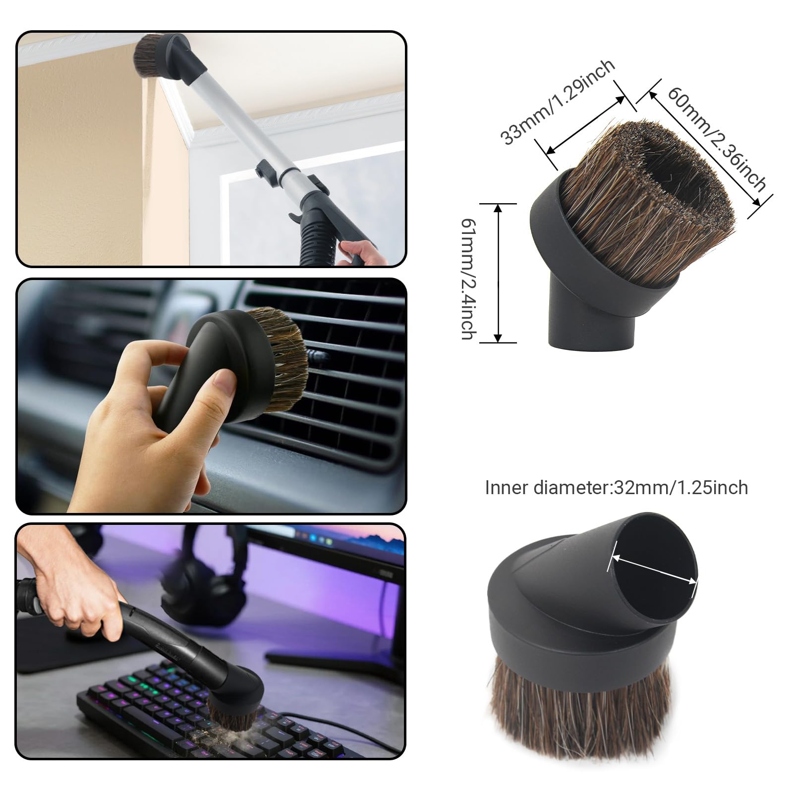Amazon | EZ SPARES 4個セット 32mm 交換用 掃除機部品ユニバーサル
