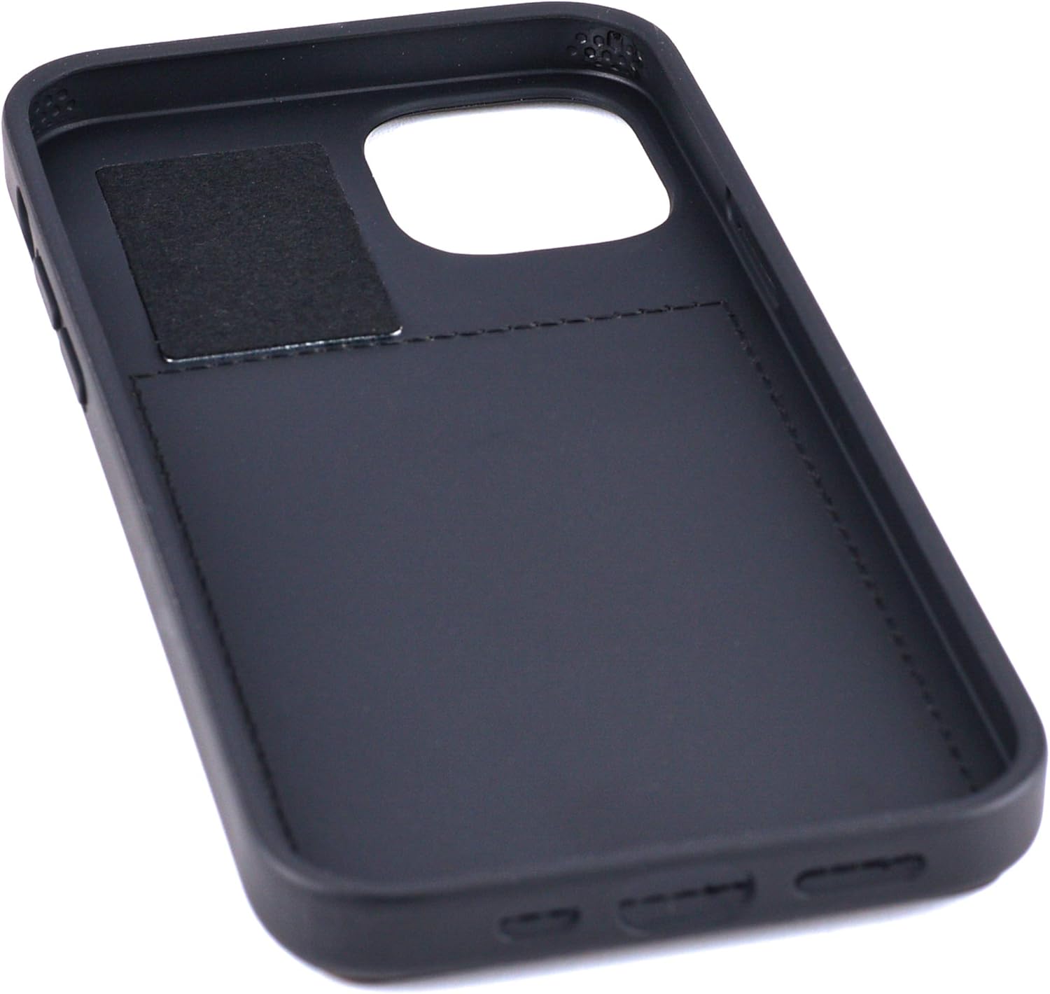 Dockem Marble M2T Wallet Case for iPhone 12 and iPhone 12 Pro: Built-in Invisible Metal Plate for Magnetic Mounting with Marble Style Synthetic Leather 2 Card Slots (Black and Gold, 6.1") - Image 8