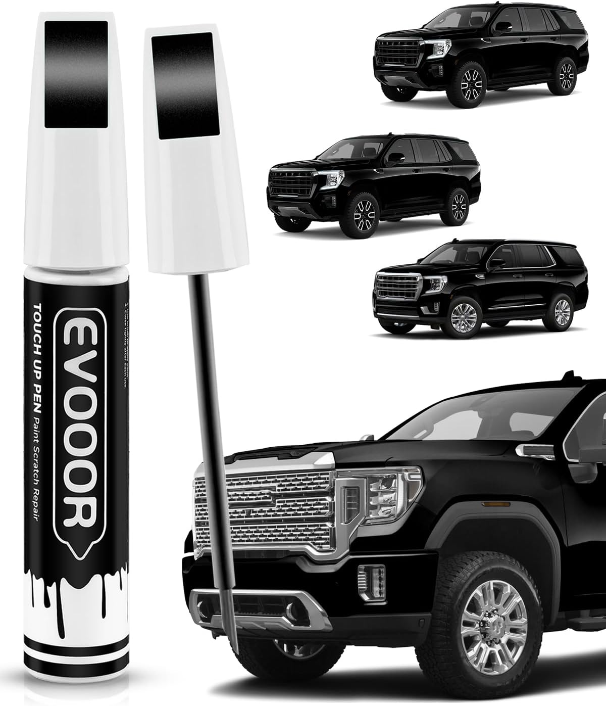 Onyx Black(GBA/WA8555) Touch Up Paint Compatible with GMC Exact Match 2 in 1 Touch up Paint for Chips and Nicks Repair with 2pcs Disposable Micro Applicators