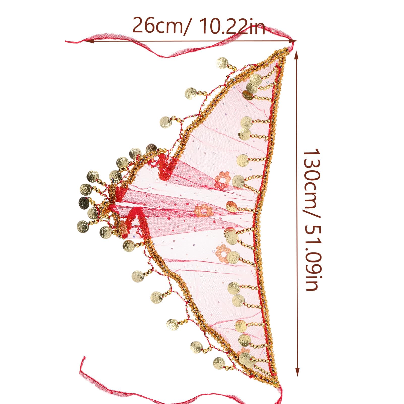 EXCEART Tribal Veil Costume Accessory for Women Elegant Fringed Face Cover for Dance Parties and Festivals Lightweight and Unique Design