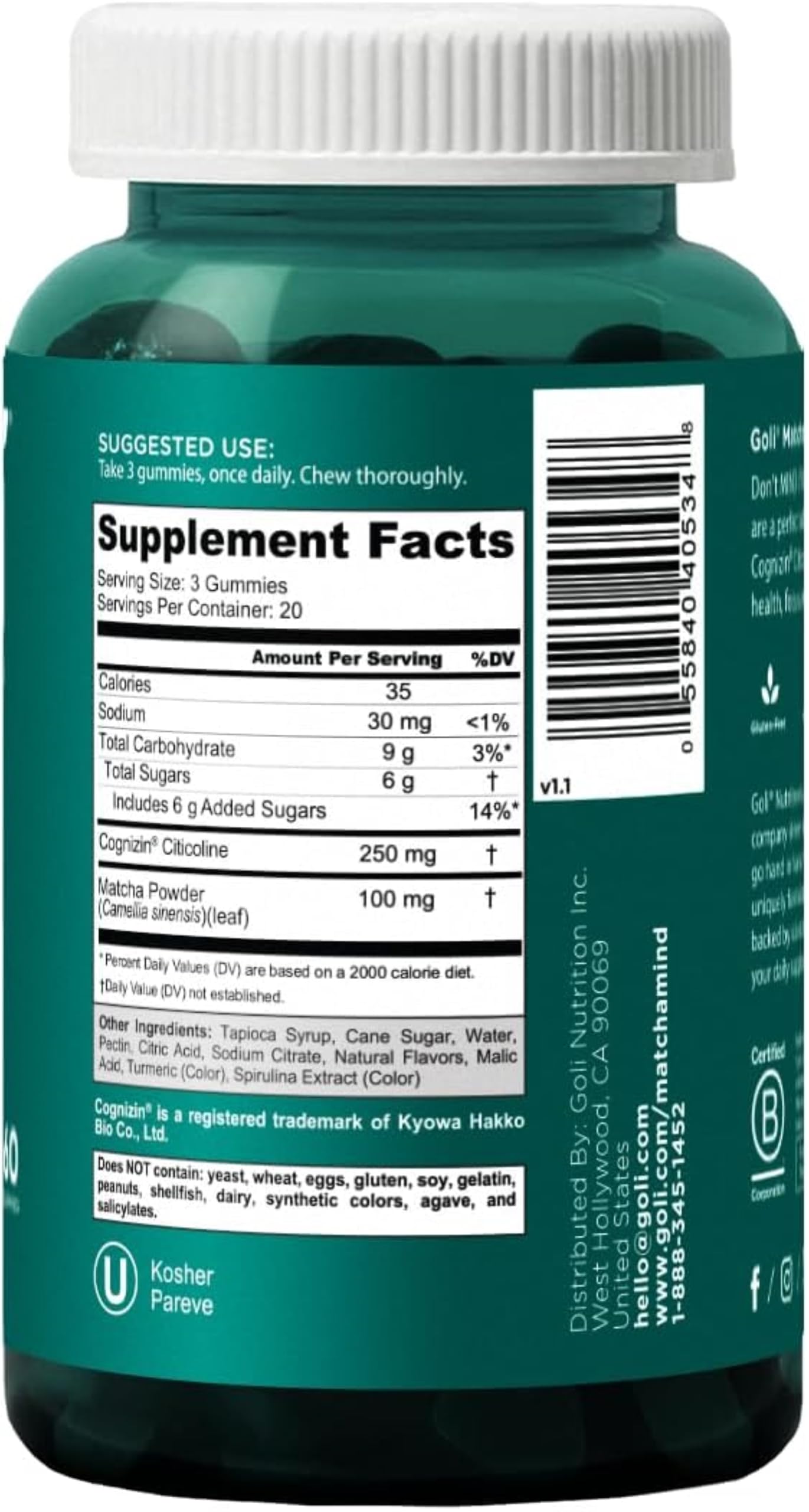 Goli Favorites Trio: Ashwagandha KSM-66, Apple Cider Vinegar, Matcha Mind Supplements with Cognizin, Vitamins D2 and B12 — Amazon image 7