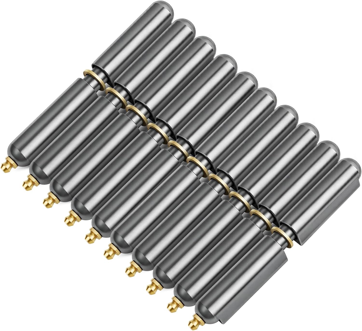 10PCS 5Inch BBQ Smoker Bullet Weld On Hinges, Weldable Hinges, Carbon Steel Bullet Hinges Weld on for Gates Doors Containers Trailer Ramps and Tool Cabinets, Outdoor BBQ Grill