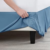 Vista 294 de Nestl - Falda plisada de cama de fácil ajuste, con caída a medida de 14 pulgadas, microfibra suave de doble cepillado, con calidad de hotel