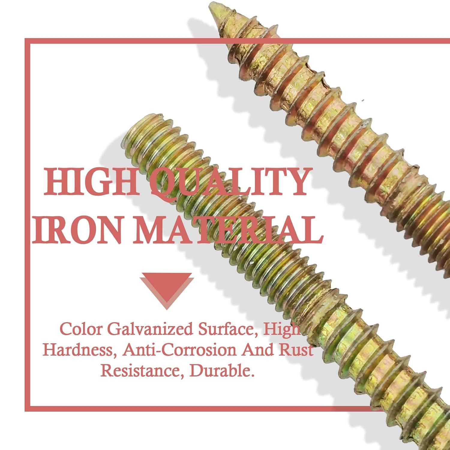 generic M4 Hanger Bolt Driver,20pcs M4X20mm Hanger Bolts Assortment Kit with M4x0.7mm Driver,Double Headed Bolts Self-Tapping Screws,Grade 4.8,Iron, Color Zinc Plated Finish