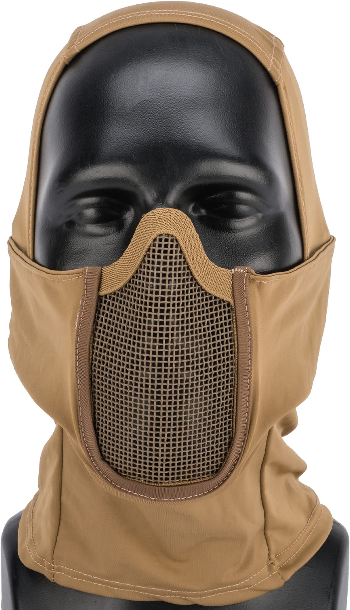 Evike Airsoft - Matrix Shadow Fighter Hood Headgear w/Mesh Mouth Protector (Color: Tan)