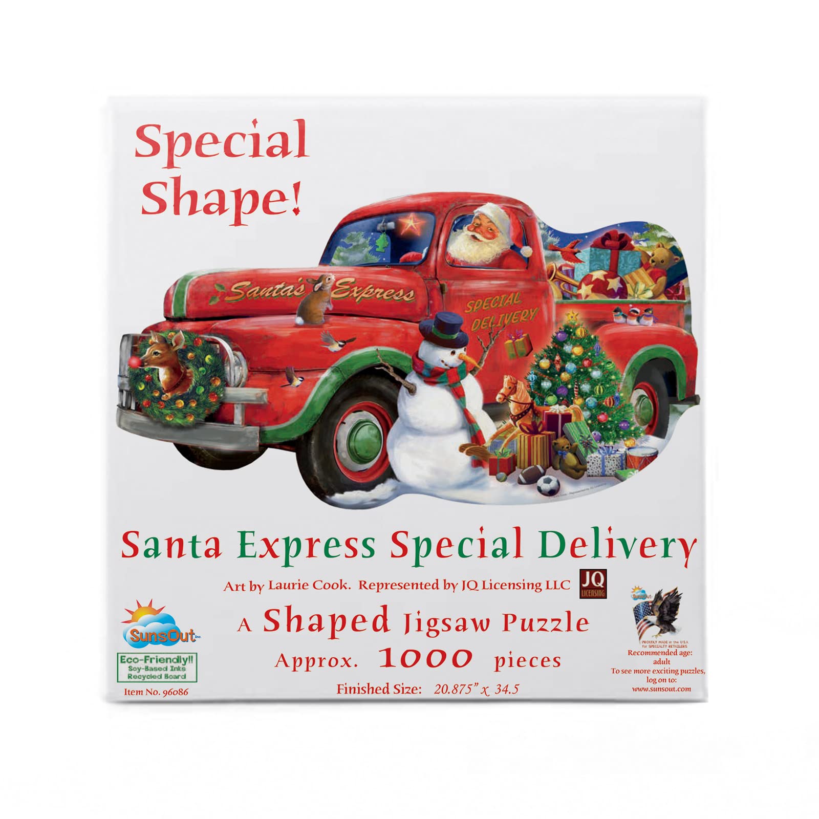 SUNSOUT INC Santa Express Delivery Shape pc Jigsaw Puzzle
