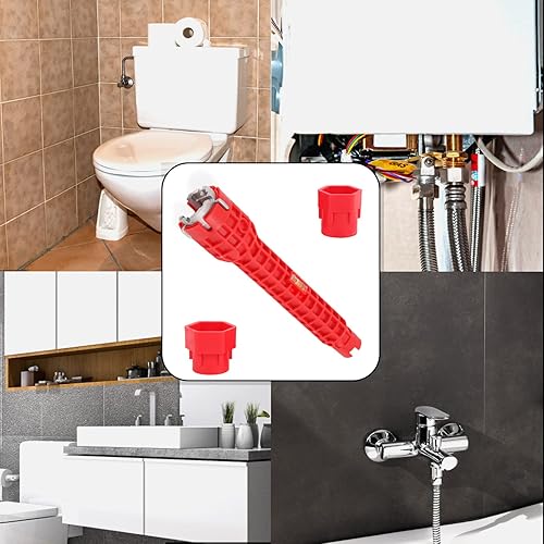 Miniatura 7 de Llave de lavabo, llave de grifo 8 en 1 y llave de fregadero instalador multiherramienta, multiusos