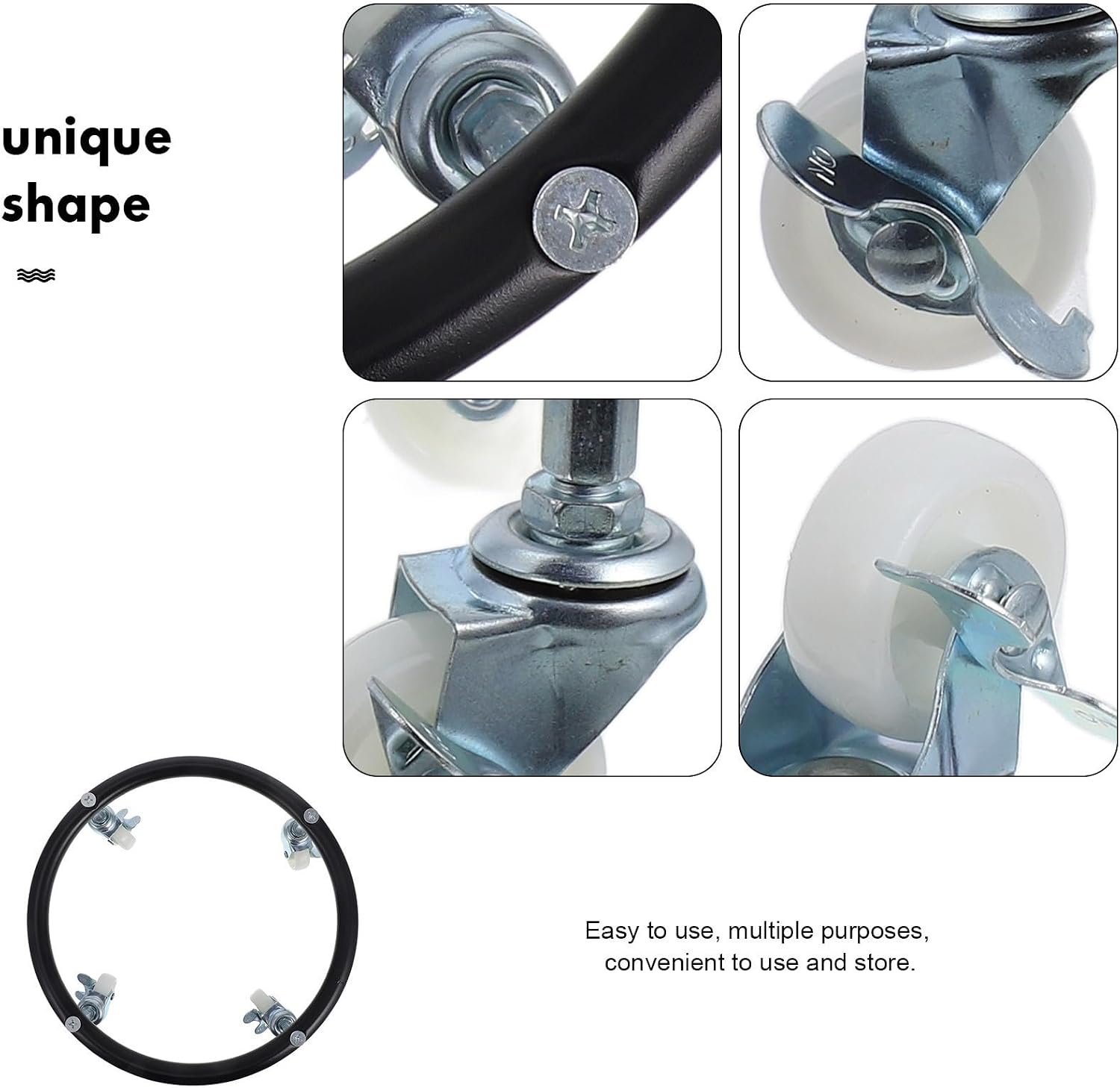 Gas Tank Stainless Steel Movable Tray with Wheels and Brake