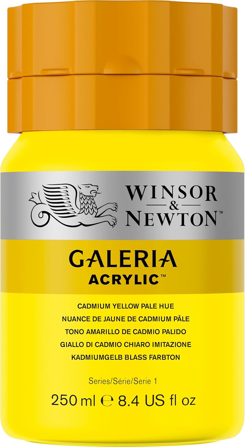 Winsor & Newton Galeria Acrylic Color, 250ml (8.4-oz) bottle, Cadmium Yellow Pale Hue
