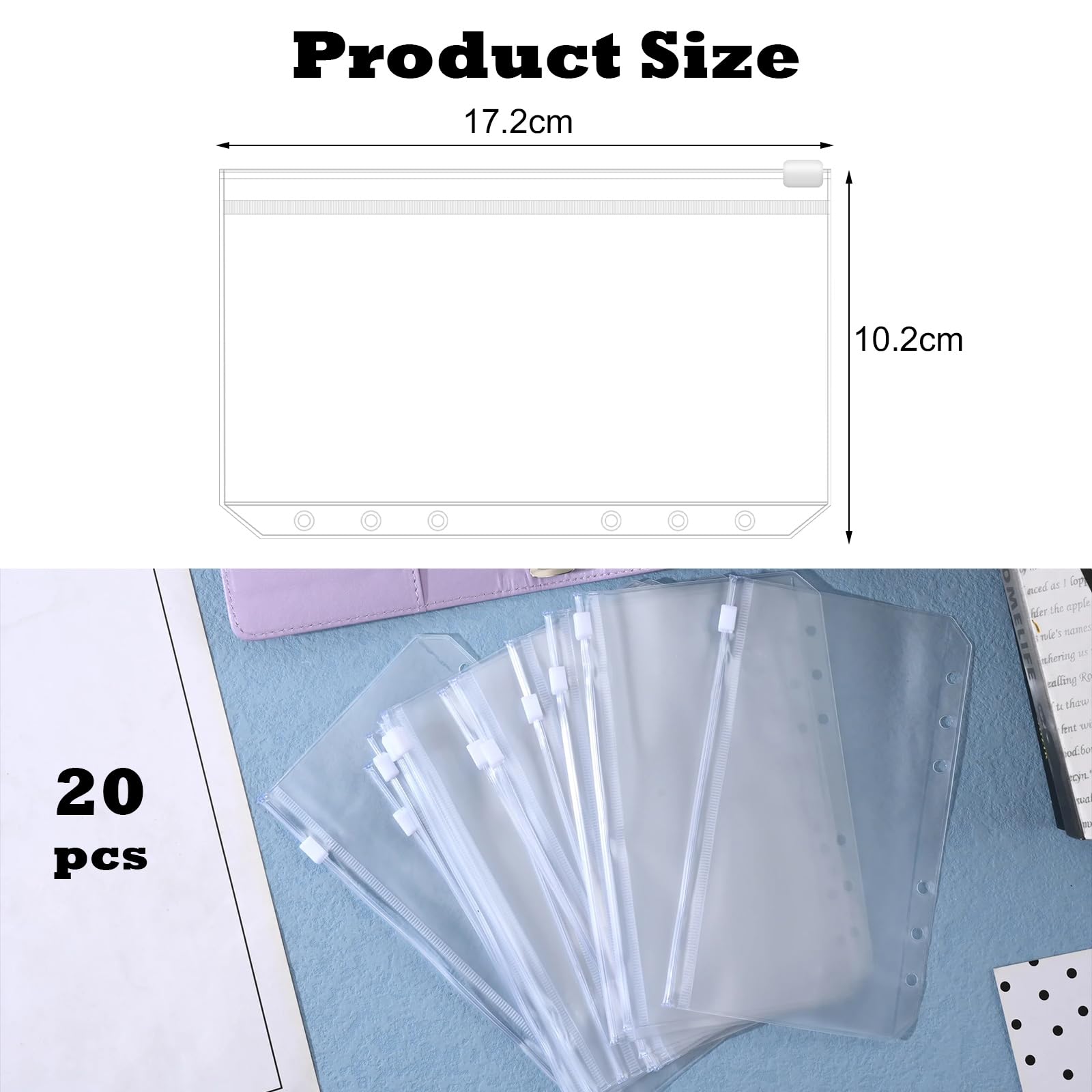 20 Tasche Trasparenti A6 Con Cerniera Per Raccoglitori: Organizza Documenti E Carte Con Sicurezza!