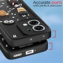 Pikkme Back Cover for Oppo F31 5G / Oppo F33 5G | 3D Bear Silicone Cute & Fun Coffee Cartoon | Full Body Protection Bumper Case (Black) gallery image