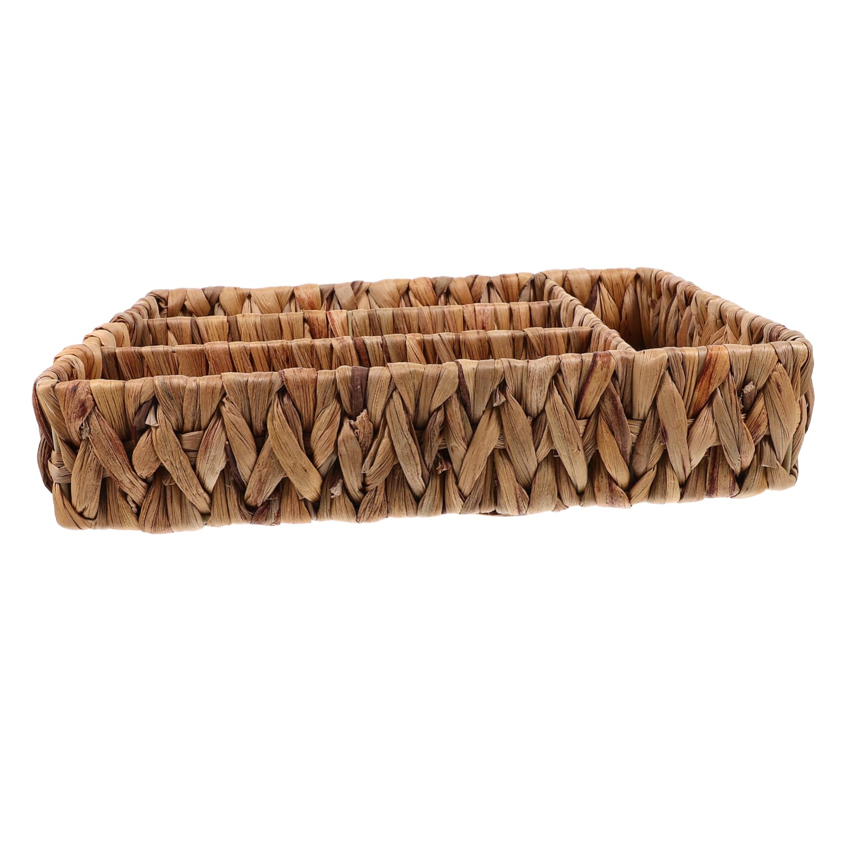 Cabilock Cesta De Almacenamiento De Paja Tejida Para Vajilla Organizador De Cubiertos Para Cocina Bandeja Para Utensilios Cocina
