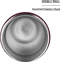 Vista 3 de BlenderBottle Strada Sleek Shaker Cup - Botella de agua aislada de acero inoxidable con batidor de alambre, 25 onzas, Sangria Ombre