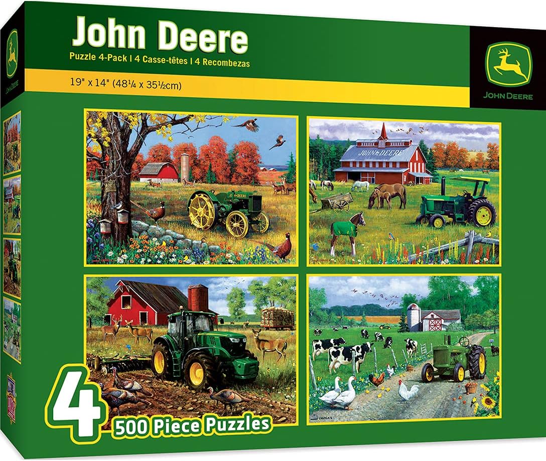 MasterPieces 4-Pack 500 Puzzles Collection - John Deere 4-Pack 500 Piece Jigsaw Puzzle