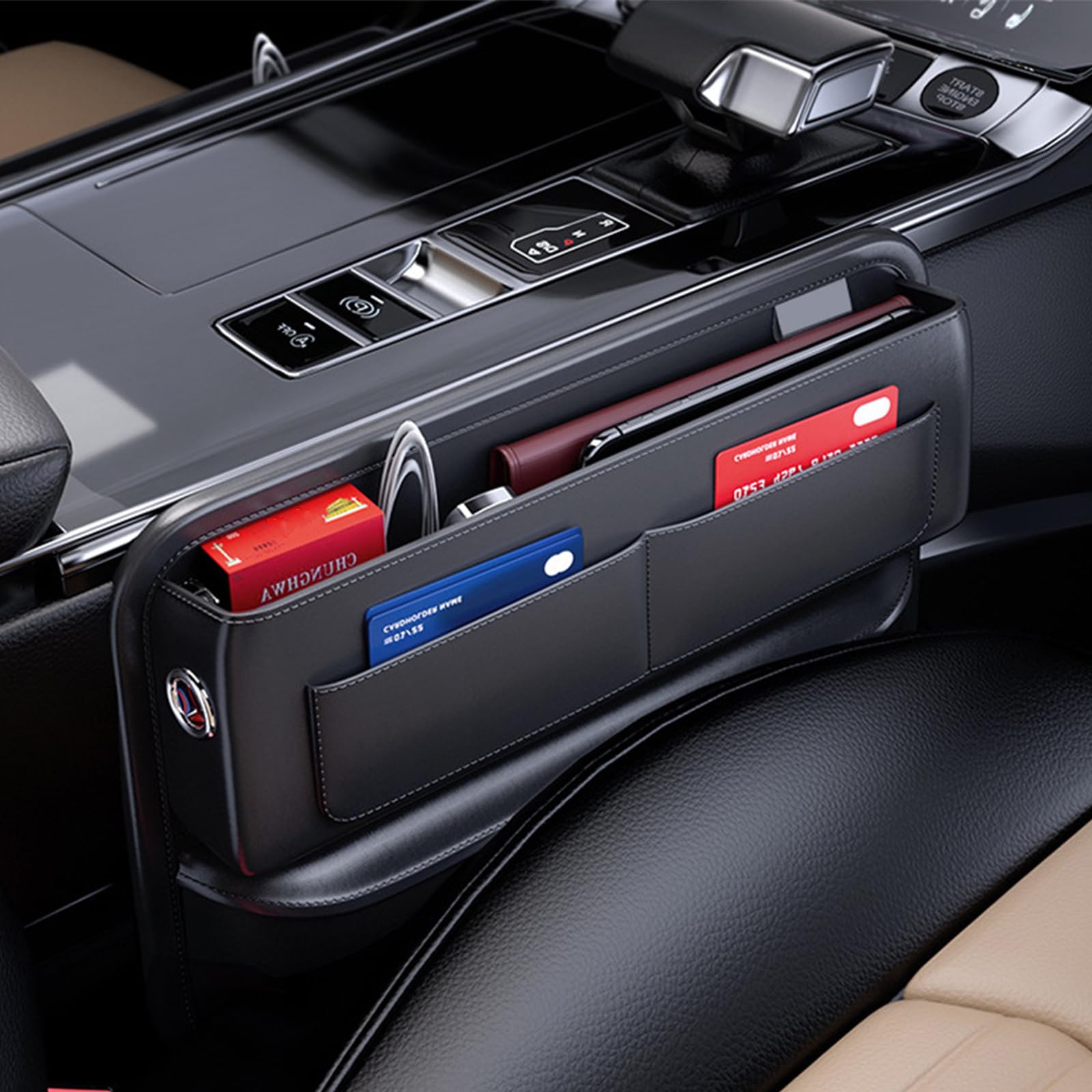 Organizer Auto Per Sedile - Scatola Portaoggetti In PU Per Telefono, Chiavi, Portafogli - Foto 5