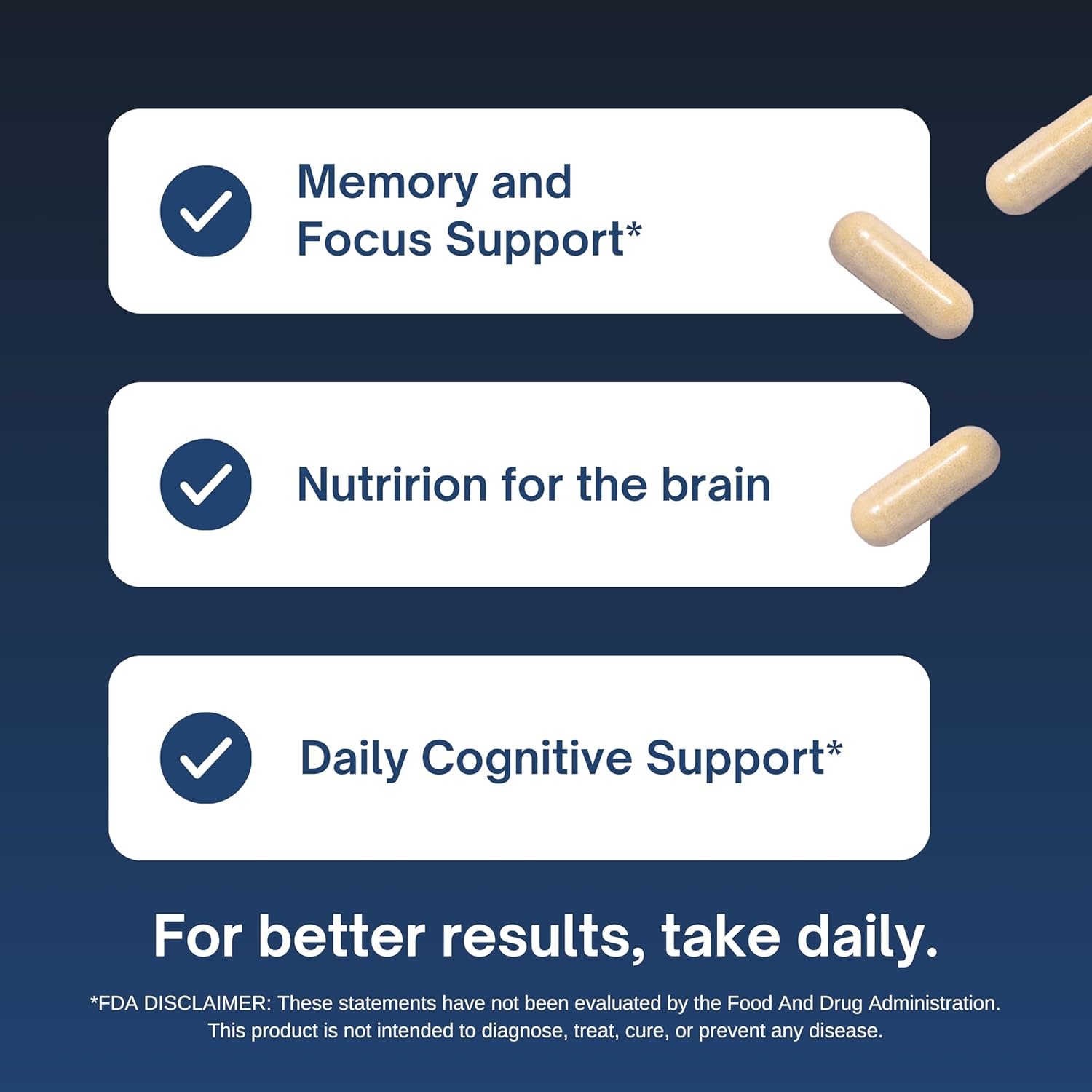 Nootropic Supplement - Focus, Memory Booster, Productivity & Energy Vitamins for Women & Men - Nootropics Brain Support Supplement with Vitamin B12 & L Tyrosine, 60 Capsules - Image 7