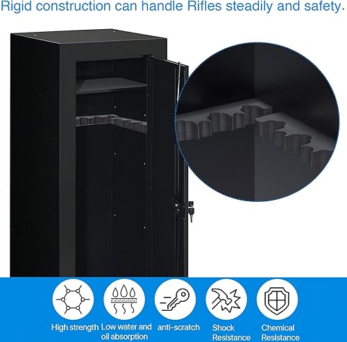Miniatura 6 de Estante de barril de rifle de espuma duradero para armario de pistola apilable, colgador universal para pistola con tira magnética y tornillos,