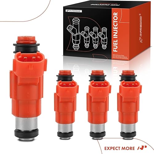 Miniatura 8 de A-Premium Inyectores de combustible compatibles con Mitsubishi Mirage 1997 1998 1999 2000 2001 2002, Lancer 2002 2003, 1.8L 2.0L, gas, juego de 4,