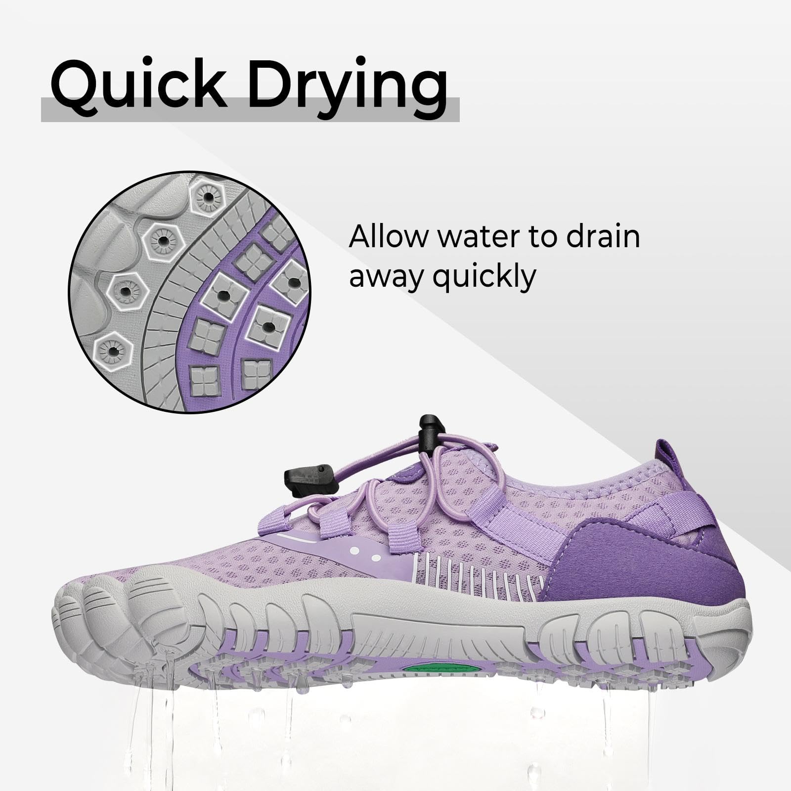 SAGUARO Scarpe da Sport Acquatici con Suola Spessa, Unisex