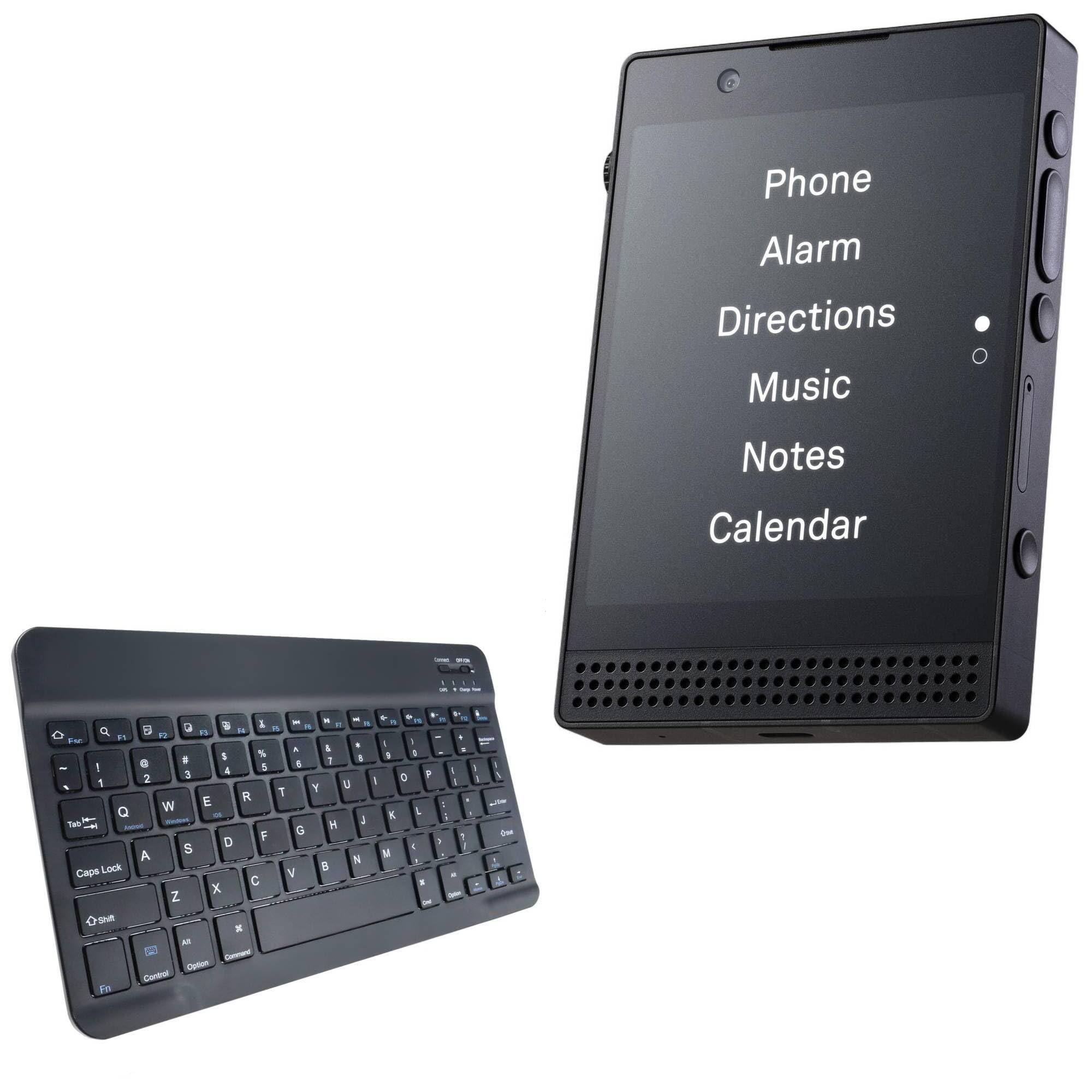 BoxWave Keyboard Compatible with Light Phone III - SlimKeys Bluetooth Keyboard, Portable Thin with Chiclet-Style Keys - Jet Black