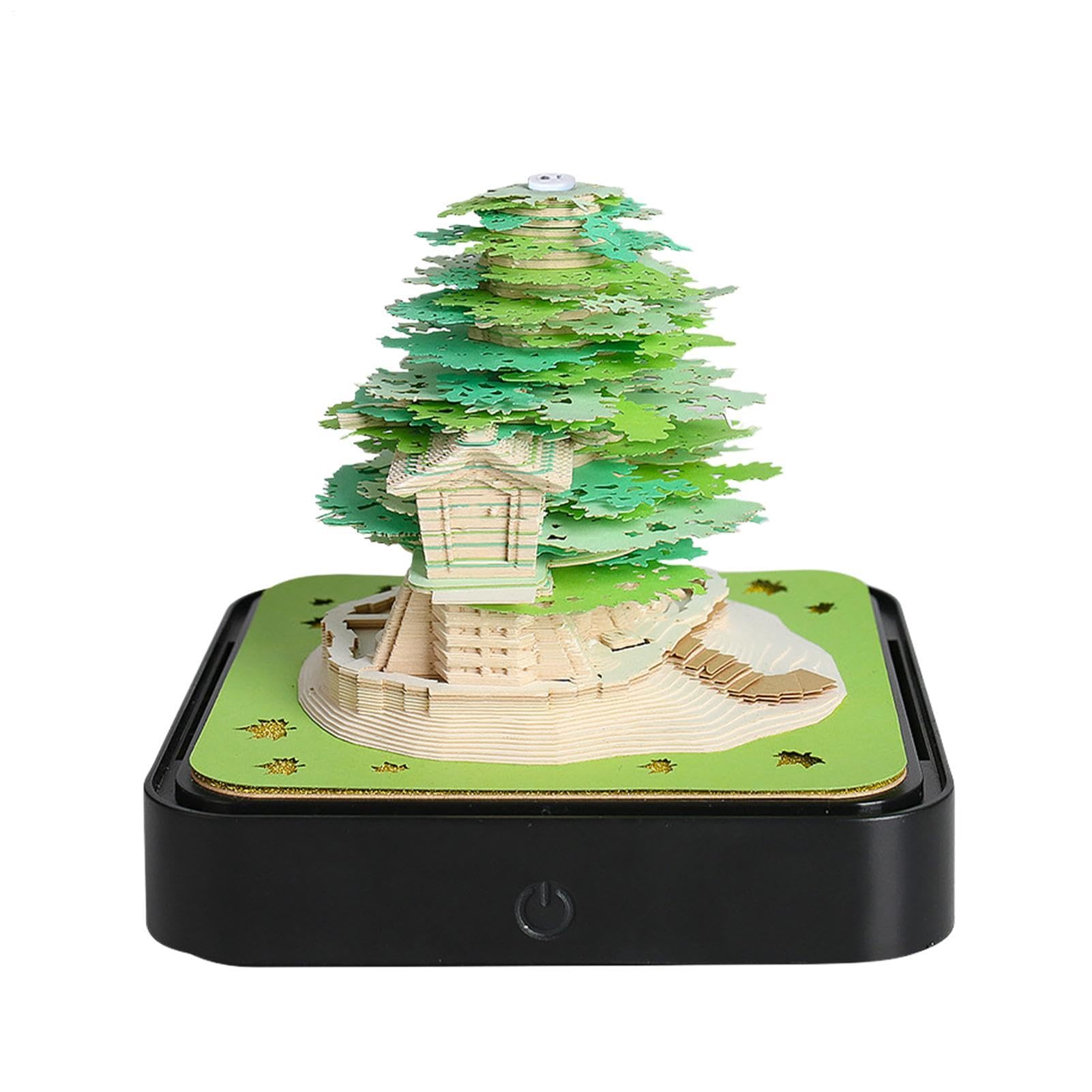 Generisch 3D-Kalender - und Haus-Design-Kunstnotizbuch | mit klarer Staubschutzhaube Abreiß- -Memo-Block-Skulptur Für Schüler Tägliche Aufgaben Gewohnheitstracking Zeitlayout