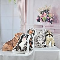 Vista 6 de JWH Funda de almohada decorativa con forma de gato 3D, almohada decorativa con forma de animal, funda de almohada con estampado de mascotas