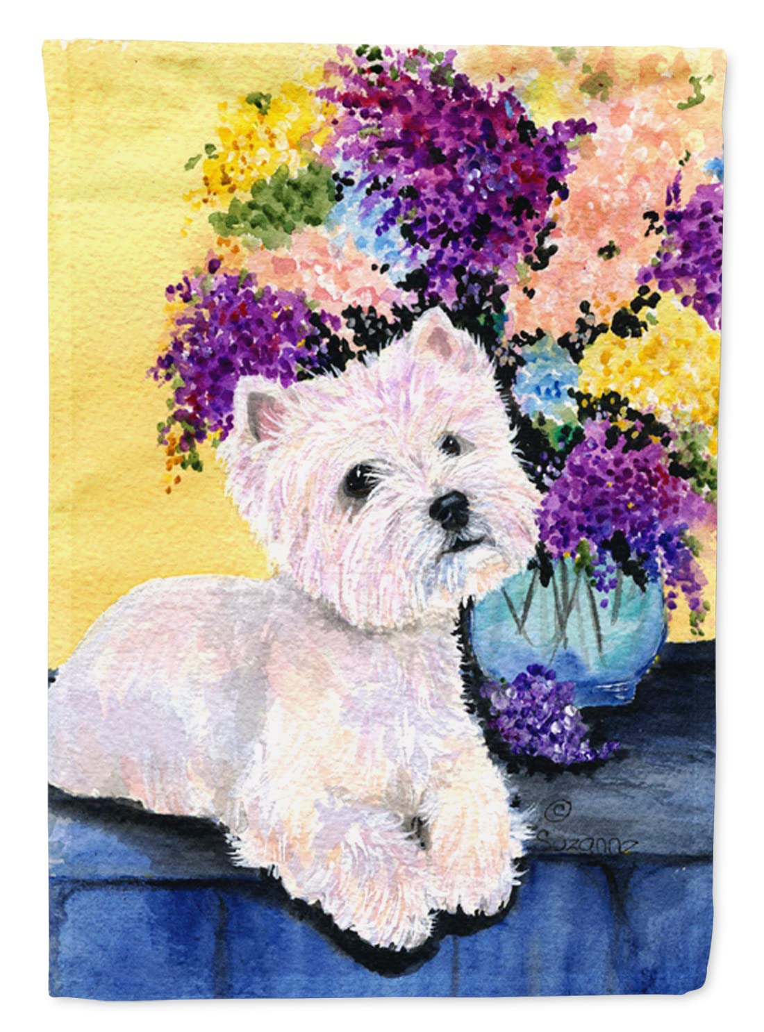 Drapeau Westie de grande taille pour mât de maison Caroline's Treasures en tissu résistant