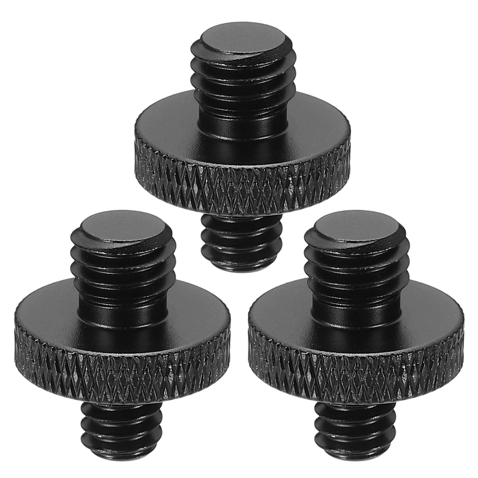 PATIKIL Tripod Screw Adapter 1/4" Male to M8 Male Black 3 Pcs