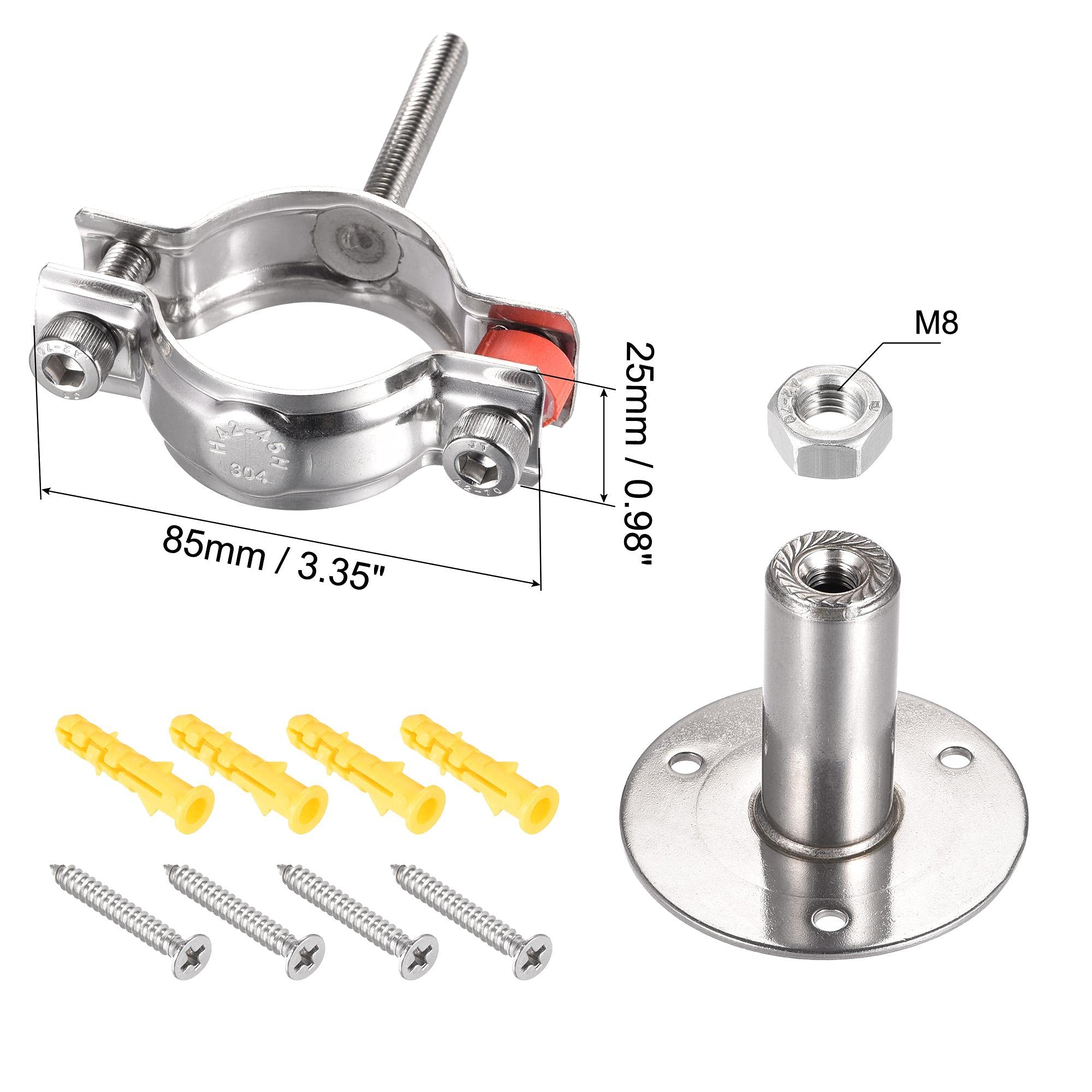 sourcing map 4 ganci per tubi ad anello diviso, 110 mm