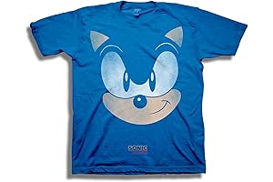 Boys' Sonic The Hedgehog Big Face Short Sleeve Tshirt