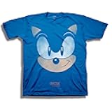 Boys' Little Sonic The Hedgehog Big Face Short Sleeve Tshirt