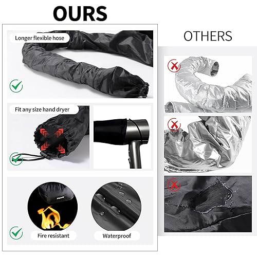 Miniatura 5 de Secador de pelo con capucha, difusor de pelo ideal para cabello rizado, tu solución definitiva, tapa de secadora de pelo de gran capacidad para