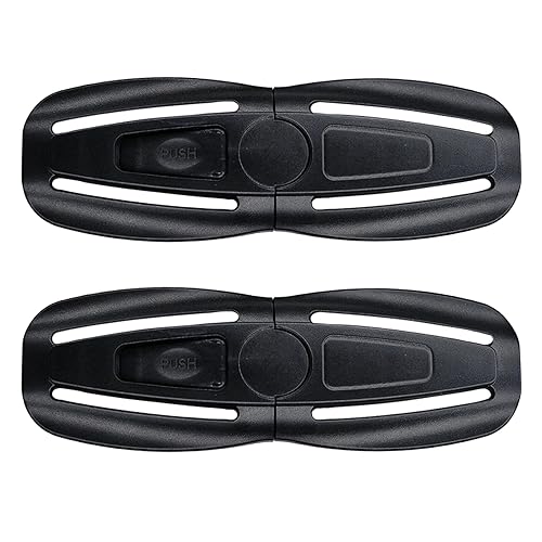 2 piezas de arnés de pecho para asiento infantil, hebilla de bloqueo de pecho, reemplazo universal para bebés y niños, piezas de hebilla para arnés