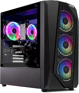 AQVIN AQ30 Gaming PC Desktop Tower - معالج Intel Core i7 حتى 4.0 جيجا هرتز GeForce GTX 1660 Super 6GB GDDR6 HDMI 1TB SSD 32GB DDR4 RAM RGB Keyboard Mouse Windows 10 Pro WiFi
