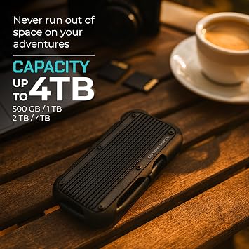 Mercury External Portable SSD 500GB 1000MB/s Rugged Water Drop Proof USB-C
