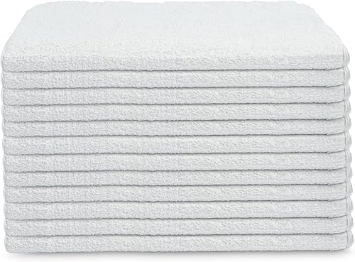 Miniatura 4 de GOLD TEXTILES White Shop Towels - 12 trapos de 27 x 54 pulgadas en una caja, valiosos trapos de limpieza para industrias, automóviles y usos