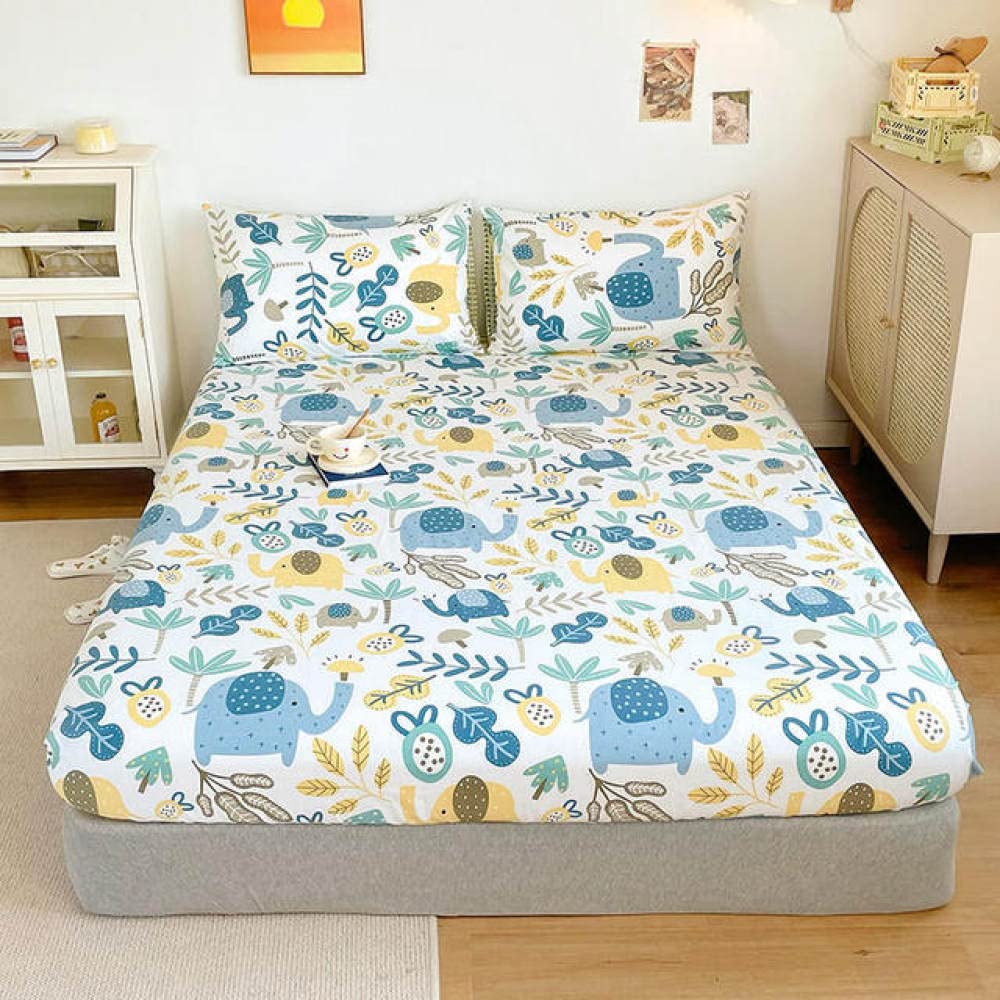 Couvre-lit Drap de Dessous de Fleur en coton 180x200 pour grand lit double