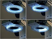 Vista 2 de AmScope LED-72AM 72 LED Compact Four-Zone Microscopio Anillo Luz Iluminador con Adaptador
