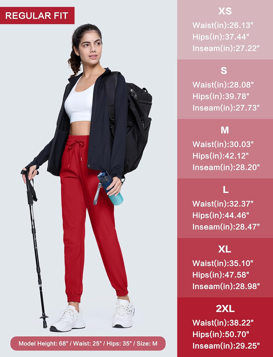 MAGCOMSEN Women's Hiking Pants Lightweight Quick Dry Athletic Running Joggers with Pockets Outdoor Travel Sweatpants - Image 6