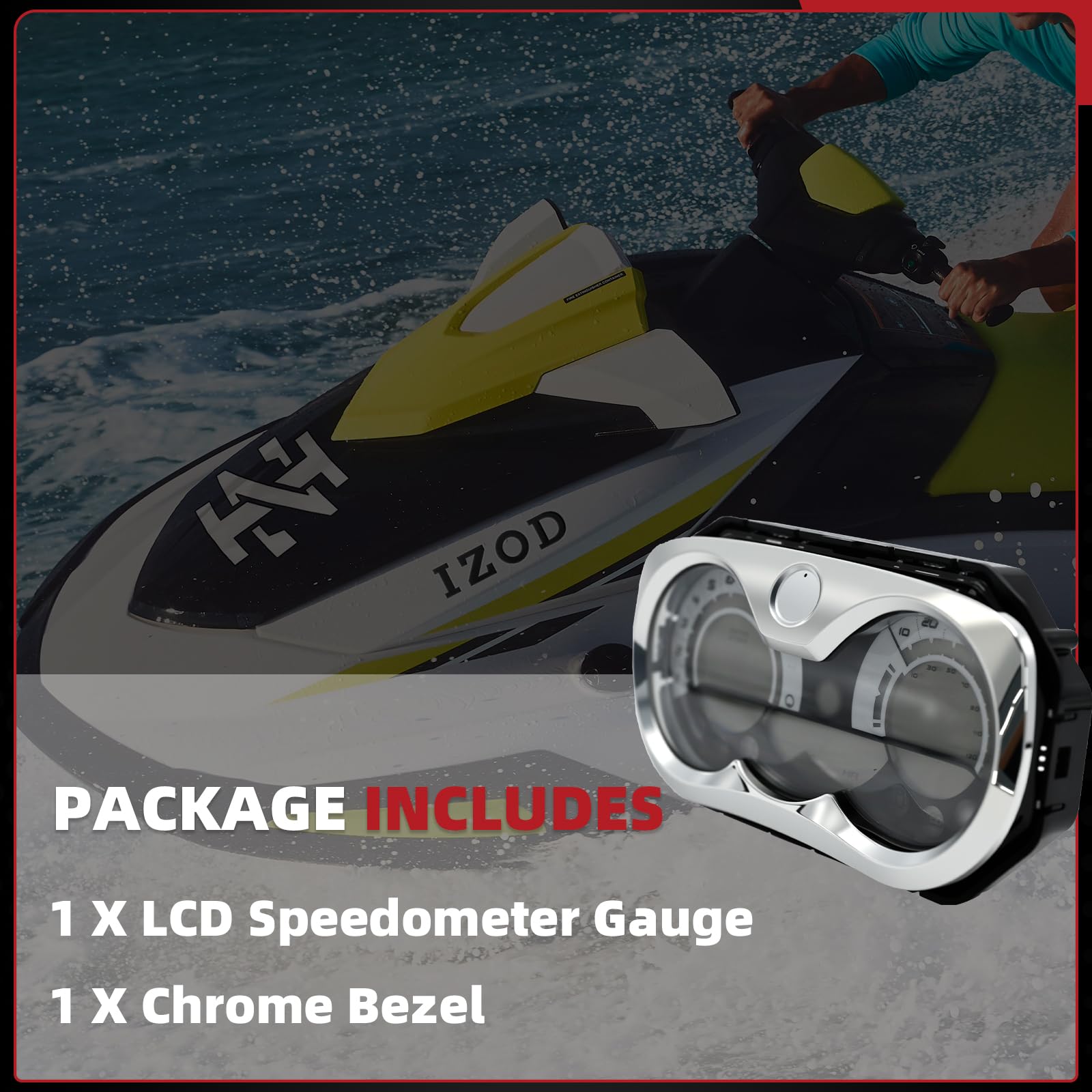 278002270 Jauge de compteur de vitesse LCD améliorée compatible avec Sea Doo GTX RXP RXT 2006-2011, aucune programmation nécessaire, design Plug and Play, remplace OEM # 278002144