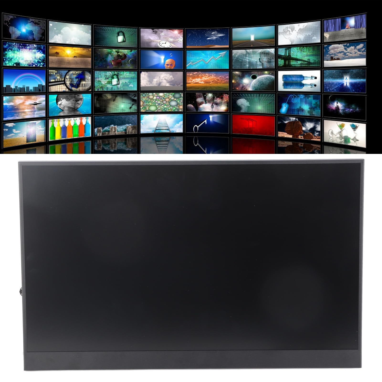 Przenośny Monitor 17,3 Cala, Wyświetlacz IPS 144 Hz 1080 P z Podwójnymi Portami Typu C i Wbudowanymi Głośnikami, do Laptopa Telefoniczny PC
