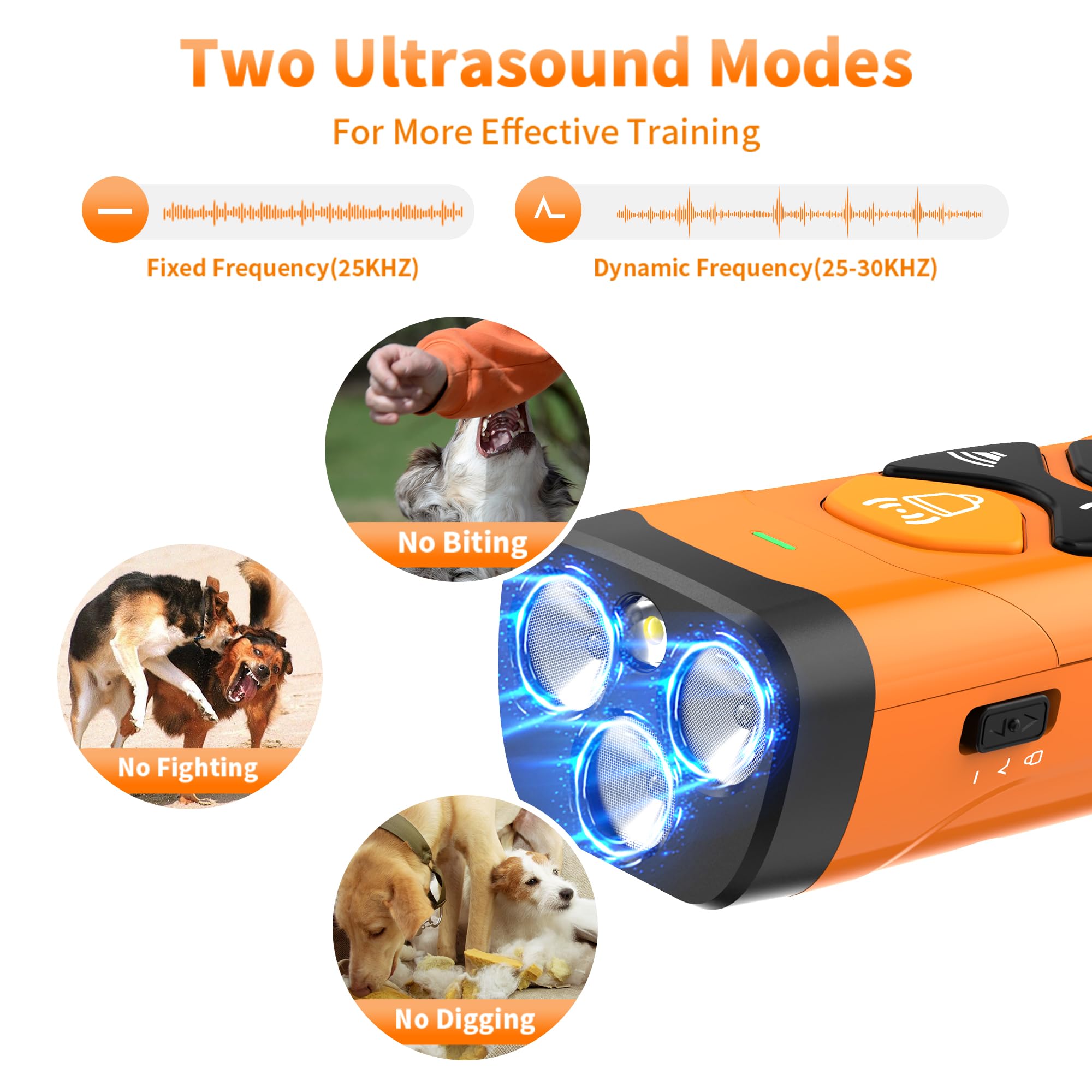 Appareil anti-aboiement à ultrasons pour chien - Appareil de dissuasion pour chiot ou voisin - Appareil sûr et efficace - Appareil anti-aboiement portable pour chiens - Utilisation intérieure