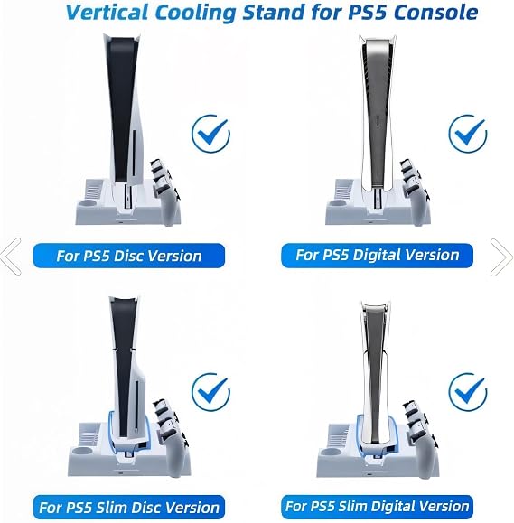 Playstation 5 Uyumlu Fonksiyonel Stand Ps5 Slim Fanlı Stand Ps5 Şarj Standı Oyun Standı