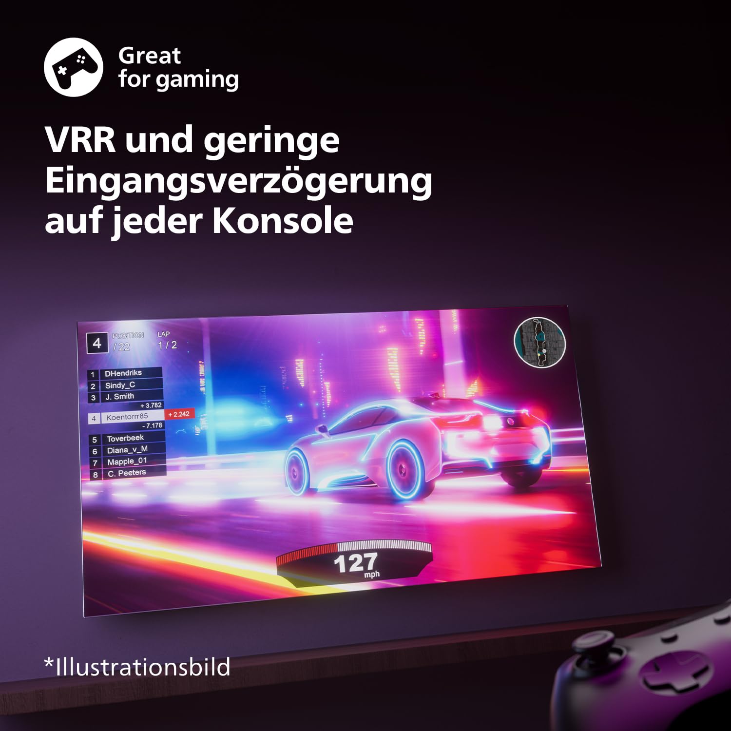 Philips 50PUS7609 4K LED Smart TV - 50-Zoll Display mit Pixel-präziser Ultra HD Titan OS Plattform und Dolby Atmos-Klang. Funktioniert mit Alexa und Google Sprachassistent – Anthrazitgrau