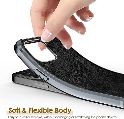 Miniatura 6 de LOHASIC Funda de cuero para iPhone 12 Propara iPhone 12, delgada, de lujo, de poliuretano, suave, antideslizante, a prueba de golpes, antiarañazos,
