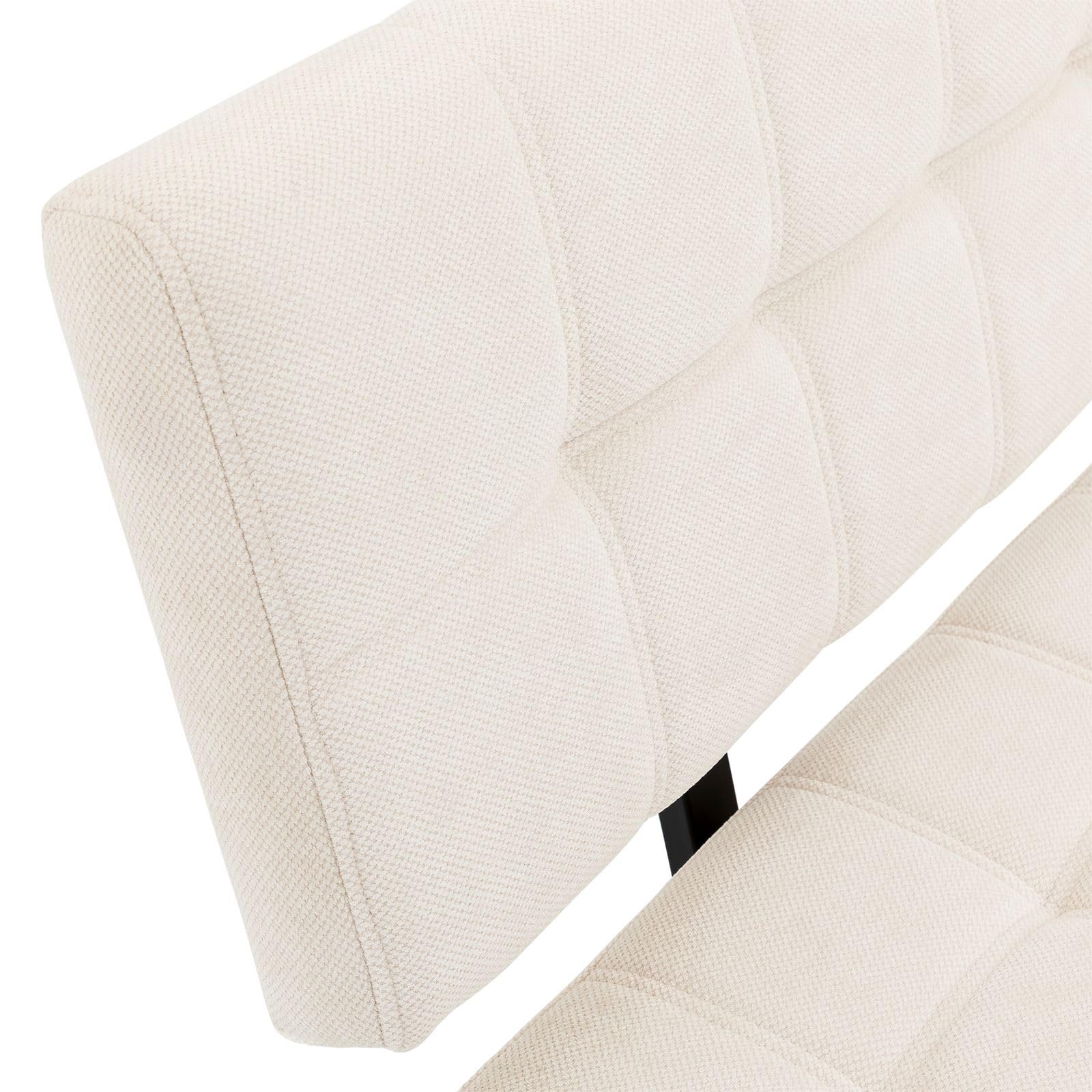 IDIMEX Esszimmerbank KLUPA, gepolstert, Cremeweiß - Moderne Sitzbank mit Rückenlehne, pflegeleichter Webstoff, stabiles Kufengestell, ideal für Küche und Wohnbereich, Platz für 3 Personen