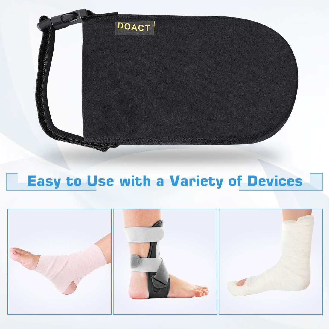 Cast Sock Cover Foot Toe with Anti-Slip Strap, Cast Walking Boot and Orthosis Splints Braces Clean, Adjustable and One Size Fits