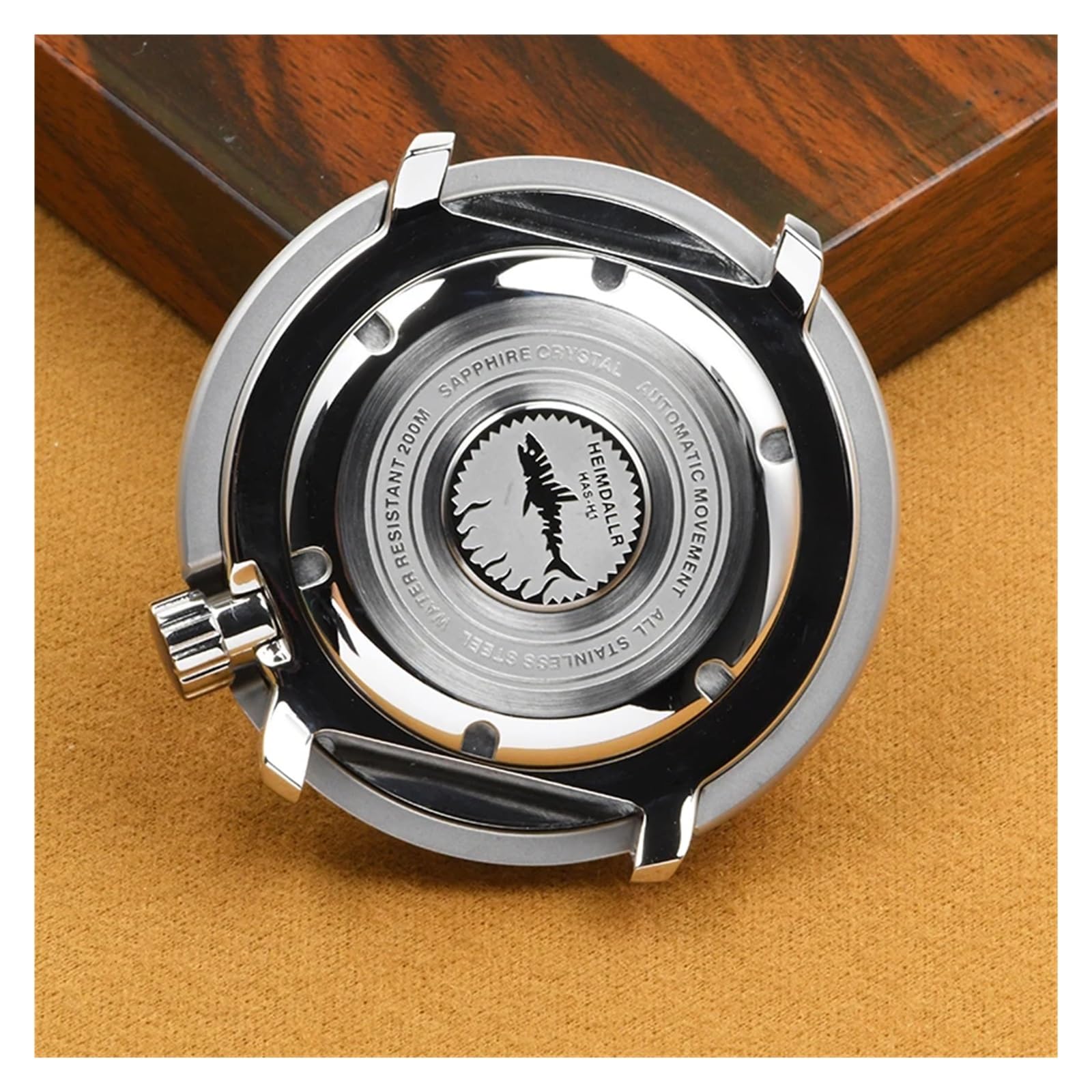 1 Stück Uhrengehäuse aus Stahl, super Leuchtend, Thunfischdose, Saphirglas, Taucheruhr, passend for Seiko for NH35/NH36, Automatikwerk, Mod(White)