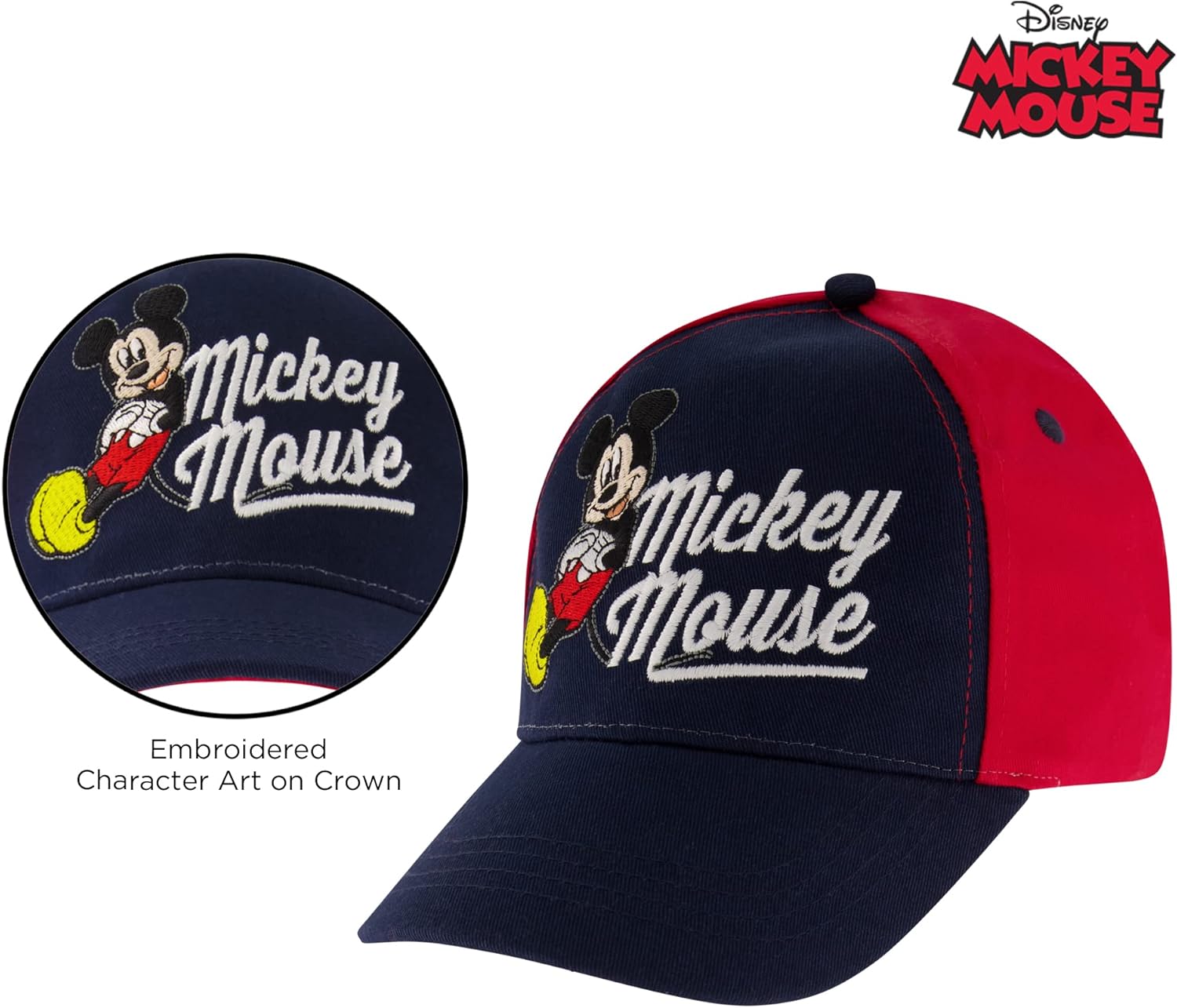Disney Boys Baseball Cap, Mickey Mouse Adjustable Toddler Hat, Ages 2-4 Or Boy Hats for Kids Ages 4-7 - Image 3