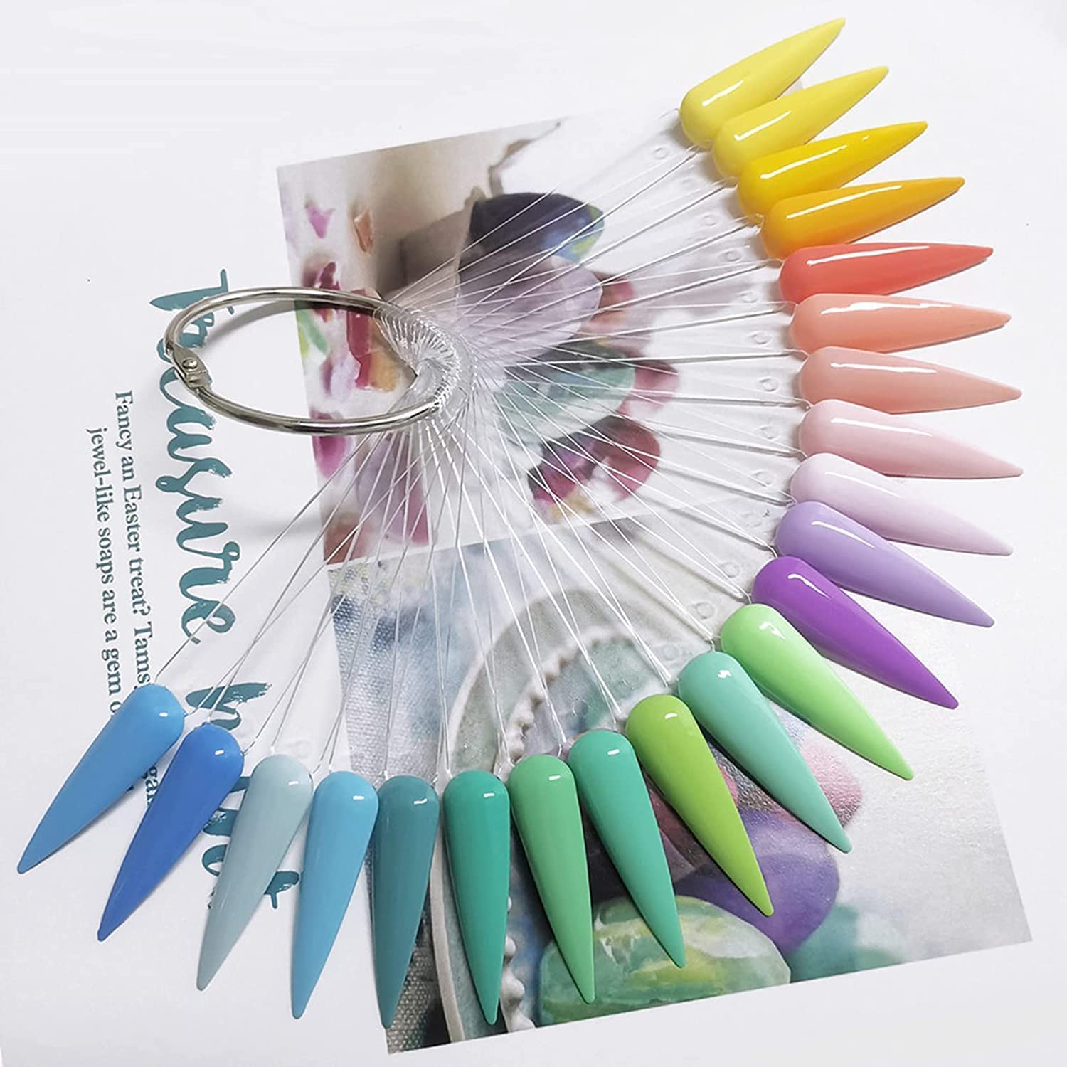 100Pcs Clear Nail Swatch Sticks - Nail Color Display and Practice Tips for Nail Art Nail Salons, and Beginners - Image 4
